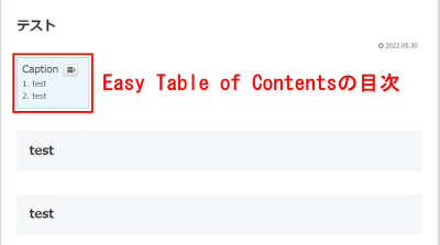 Displaying Easy Table of Contents