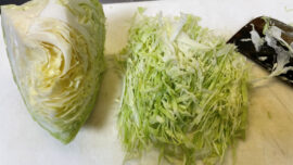 Shredded cabbage