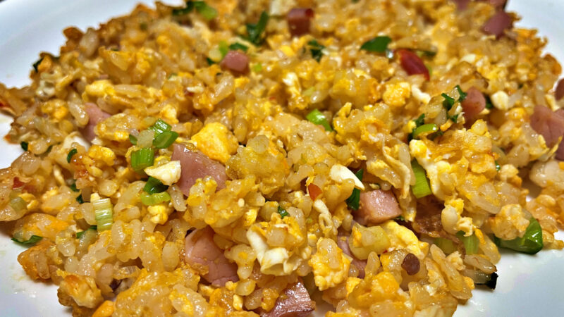 Enlarged photo of fried rice