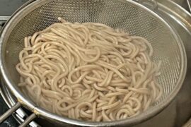 drain the soba noodles