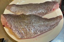 Sea bream flesh